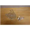 Image 4 : Glass Duck Decanter w/ Stopper Head  7" x 3" x 9"H