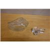 Image 6 : Glass Duck Decanter w/ Stopper Head  7" x 3" x 9"H