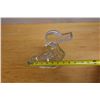 Image 7 : Glass Duck Decanter w/ Stopper Head  7" x 3" x 9"H