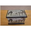 Image 2 : Wooden Box w/ Equestrian-Themed Motif 10" x 6" x 7"H