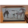 Image 5 : Wooden Box w/ Equestrian-Themed Motif 10" x 6" x 7"H