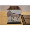 Image 6 : Wooden Box w/ Equestrian-Themed Motif 10" x 6" x 7"H