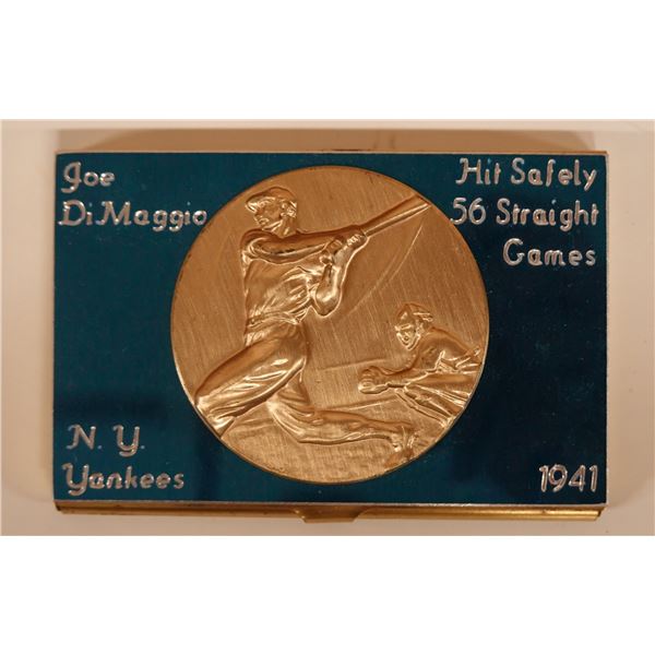 Joe DiMaggio Metal Calculator Highlighting 56-Game Hitting Streak for the New York Yankees in 1941,