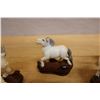 Image 5 : Qty 6 White Horse Figurines, Some on Wood Bases, Misc Sizes