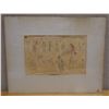 Image 1 : Vintage Sketch Artwork w/ Dedication 20" x 16", Mounted & Matted