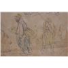 Image 5 : Vintage Sketch Artwork w/ Dedication 20" x 16", Mounted & Matted