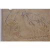 Image 8 : Vintage Sketch Artwork w/ Dedication 20" x 16", Mounted & Matted