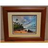 Image 1 : Hawaiian Rainbow Artwork by Artist Sweet (?) 18" x 15", Framed & Matted