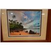Image 2 : Hawaiian Rainbow Artwork by Artist Sweet (?) 18" x 15", Framed & Matted