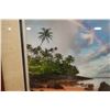 Image 3 : Hawaiian Rainbow Artwork by Artist Sweet (?) 18" x 15", Framed & Matted