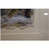 Image 4 : Abstract Artwork by Artist E.V. Hon (?) w/ Noelani Gallery Sticker 16" x 14", Framed & Matted
