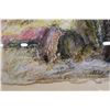 Image 5 : Abstract Artwork by Artist E.V. Hon (?) w/ Noelani Gallery Sticker 16" x 14", Framed & Matted