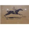 Image 3 : The Sport of Kings Equestrian Racehorse Artwork by Eng. John Held 13" x 20", Framed & Matted