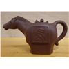 Image 1 : Vintage Horse-Shaped Chinese Clay Tea Pot w/ Maker's Mark