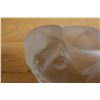 Image 2 : Vintage Art Deco Style Frosted Glass Bowl w/ Reclining Female Figure w/ Maker's Mark 8" x 5" x 2.5"H