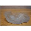Image 4 : Vintage Art Deco Style Frosted Glass Bowl w/ Reclining Female Figure w/ Maker's Mark 8" x 5" x 2.5"H