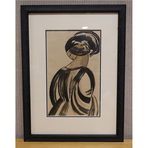 Abstract Female Image Artwork 15" x 20", Framed & Matted