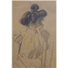 Image 3 : Female Image Sketch by Sheridan (?) 16" x 24", Framed & Matted