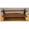 Image 1 : Wooden  24-Slot Tobacco Pipe Stand 21" x 4.5" x 9"H