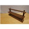 Image 3 : Wooden  24-Slot Tobacco Pipe Stand 21" x 4.5" x 9"H