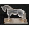 Image 1 : Frosted Horse Figurine on Stone Base 7.5" x 2.5" x 5.5"H