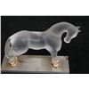 Image 2 : Frosted Horse Figurine on Stone Base 7.5" x 2.5" x 5.5"H