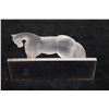 Image 5 : Frosted Horse Figurine on Stone Base 7.5" x 2.5" x 5.5"H
