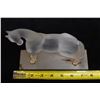Image 6 : Frosted Horse Figurine on Stone Base 7.5" x 2.5" x 5.5"H