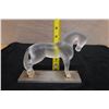Image 8 : Frosted Horse Figurine on Stone Base 7.5" x 2.5" x 5.5"H