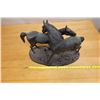 Image 10 : Two Horse Sculpture "L'Accolade" (The Embrace) Modeled After French Sculptor Pierre-Jules Mêne 21" x