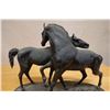 Image 9 : Two Horse Sculpture "L'Accolade" (The Embrace) Modeled After French Sculptor Pierre-Jules Mêne 21" x