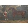 Image 3 : Man & Horse Artwork Titled Orville w/ Bio 36" x 31", Framed & Matted
