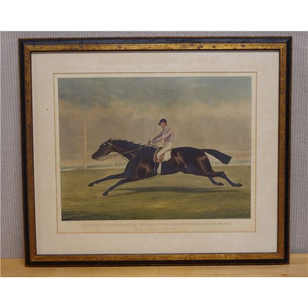 Conolly on Coronation Winner of the Derby Stakes Artwork 34" x 29", Framed & Matted
