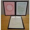 Image 1 : Qty 3 Framed Artworks 14" x 17":  Gertrude Stein USA MCMSS, Lautgedicht & Grasshopper