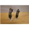 Image 7 : Qty 2 Carved Guardian Animal Sculptures on Bases 8"-8.5"H