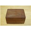 Image 2 : Wooden Box w/ Lid & 3 Internal Compartments w/ 4 Marbles 6" x 4" x 3.5"H