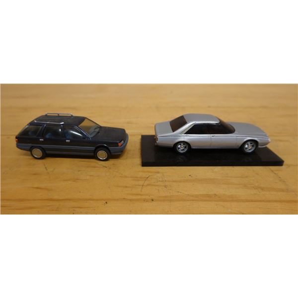 Qty 2 Model Cars: Renault Wagon & 82 Torino Sedan on Base, Misc Sizes
