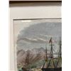 Image 3 : Queen Emma Leaving H.M.S. Alert in Honolulu Harbour Hand Colored 1858 Engraving 16" x 12", Framed & 