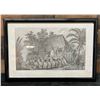 Image 1 : An Offering for Captain Cook Sandwich Islands  1785 Engraving Folio Edition 19" x 12.5", Framed & M