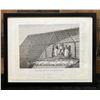 Image 1 : Inside of the House in the Morai in Atooi 1785 Engraving Folio Edition 15" x 12", Framed & Matted