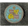 Image 1 : Quarter Dollar King Kamehameha Hawaiian Coin Brooch w/ Enameled Reverse Side 7/8" Dia