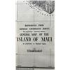 Image 3 : Map of Maui 1893 from US Geological Survey 15" x 12", Framed