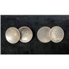 Image 3 : Qty 4 King Kalakaua 1883 Hawaiian Dimes made into 2 Cufflinks w/ "J.D." Initials 5/8" Dia