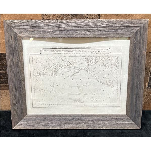 Map of the Discoveries of Captain Cook Including the Sandwich Islands 1796 by Carey's Atlas 16.5" x 