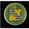 Image 1 : Half Dollar King Kamehameha 1883 Hawaiian Coin w/ Enameled Reverse Side 1.25" Dia