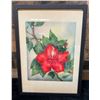 Image 1 : Hibiscus Flower Airbrush Painting by Tip Freeman Circa 1940-50's Honolulu 16" x 20", Framed