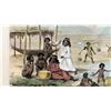 Image 3 : Group of Villagers at Honolulu, Oahu Island 1841 Engraving 12" x 9.5" Framed