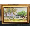 Image 1 : Hawaiian Scenery Oil on Board by Horatio Nelson Poole 18" x 12.5", Framed