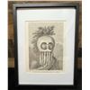 Image 1 : Man of the Sandwich Islands in a Mask 1785 Engraving Large Folio Edition 12" x 16.5" Framed & Matted