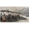 Image 4 : Food Distribution in Keauhou 1873 Engraving 15" x 12", Framed